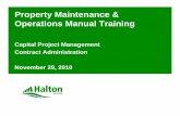Property Maintenance & Operations Manual Training