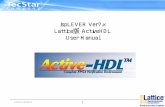 ispLEVERVer7.x Lattice版ActiveHDL User Manual