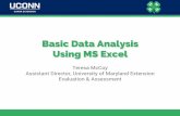 Basic Data Analysis Using MS Excel - UConn 4-H
