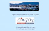Specialized and Professional English