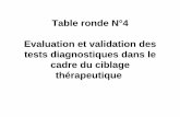 Table ronde N°4 Evaluation et validation des tests ...