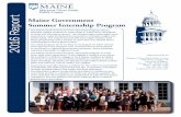 Maine Government 2016 Report Summer Internship Program