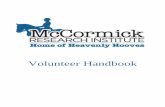 Volunteer Handbook - McCormick Research Institute
