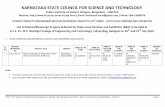 KARNATAKA STATE COUNCIL FOR SCIENCE AND TECHNOLOGY