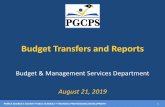 Budget Transfers and Reports - PGCPS