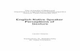 English Native Speaker Perceptions of Gesture