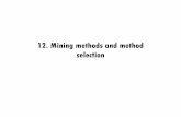 12. Mining methods and method selection