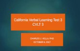 California Verbal Learning Test 3 CVLT 3