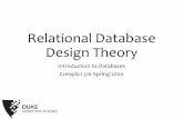 Relational Database Design Theory - Duke University