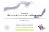 Lesson 1 Light-matter interaction and Dispersion