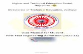 User Manual for Student First Year Engineering Admission ...