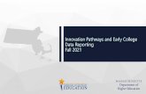 Innovation Pathways and Early College Data Reporting Fall 2021