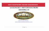 LICENSEE INFORMATION BOOKLET - New Hampshire