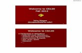 Welcome to CS120 Fall 2012 - Clark University