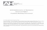 2018 Mathematics of Mechanics Advanced Higher ... - Maths 777