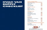 HVAC Van SUpply Checklist 2
