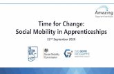 Time for Change: Social Mobility in Apprenticeships