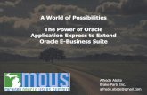 A World of Possibilites: The Power of Oracle Application ...
