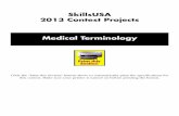 SkillsSA 3 Contest Projects Medical Terminology