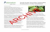 Small-Scale Specialty Vegetable Production in the ...