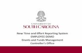 New Time and Effort Reporting System EMPLOYEE DEMO Grants ...