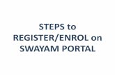 STEPS to REGISTER/ENROL on SWAYAM PORTAL