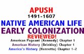 APUSH NATIVE AMERICAN LIFE EARLY COLONIZATION