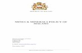 MINES & MINERALS POLICY OF MALAWI