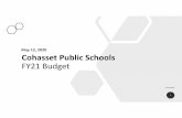 May 12, 2020 Cohasset Public Schools FY21 Budget