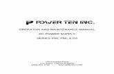 OPERATOR AND MAINTENANCE MANUAL DC POWER SUPPLY …