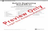BEGINNING BAND Grade 1 Belwin Beginning Band Kit #1