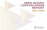 ABMS Board Certification Report (2019-2020)
