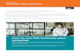 How to use this business plan - BNZ