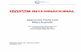 Approved Parts List Mechanik