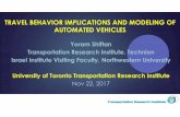 TRAVEL BEHAVIOR IMPLICATIONS AND MODELING OF …