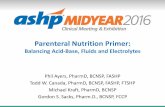 Parenteral Nutrition Primer - ASHP