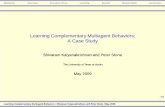 Learning Complementary Multiagent Behaviors: A Case Study