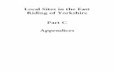 Local Sites in the East Riding of Yorkshire Part C Appendices