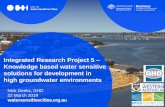 Integrated Research Project 5 Knowledge based water ...