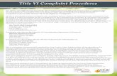 Title VI Complaint Procedures