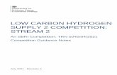 LOW CARBON HYDROGEN SUPPLY 2 COMPETITION: STREAM 2