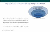 High-performance Data Analytics (HPDA) at the MPCDF
