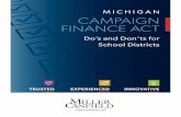 MICHIGAN CAMPAIGN FINANCE ACT - Miller Canfield