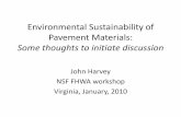 Environmental Sustainability of Pavement Materials