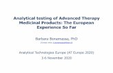 Analytical testing of Advanced Therapy Medicinal Products ...