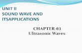 UNIT II SOUND WAVE AND ITSAPPLICATIONS