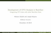 Development of OTU Analysis in NutriGen