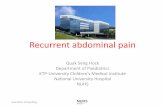 Recurrent abdominal pain - NUH