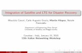 Integration of Satellite and LTE for Disaster Recovery