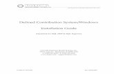 Defined Contribution System/Windows Installation Guide